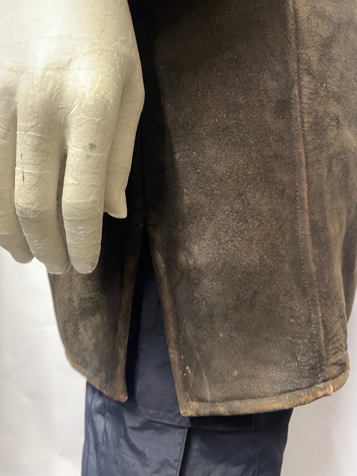 Vintage Unbranded Dark Brown Sheepskin Afghan Coat