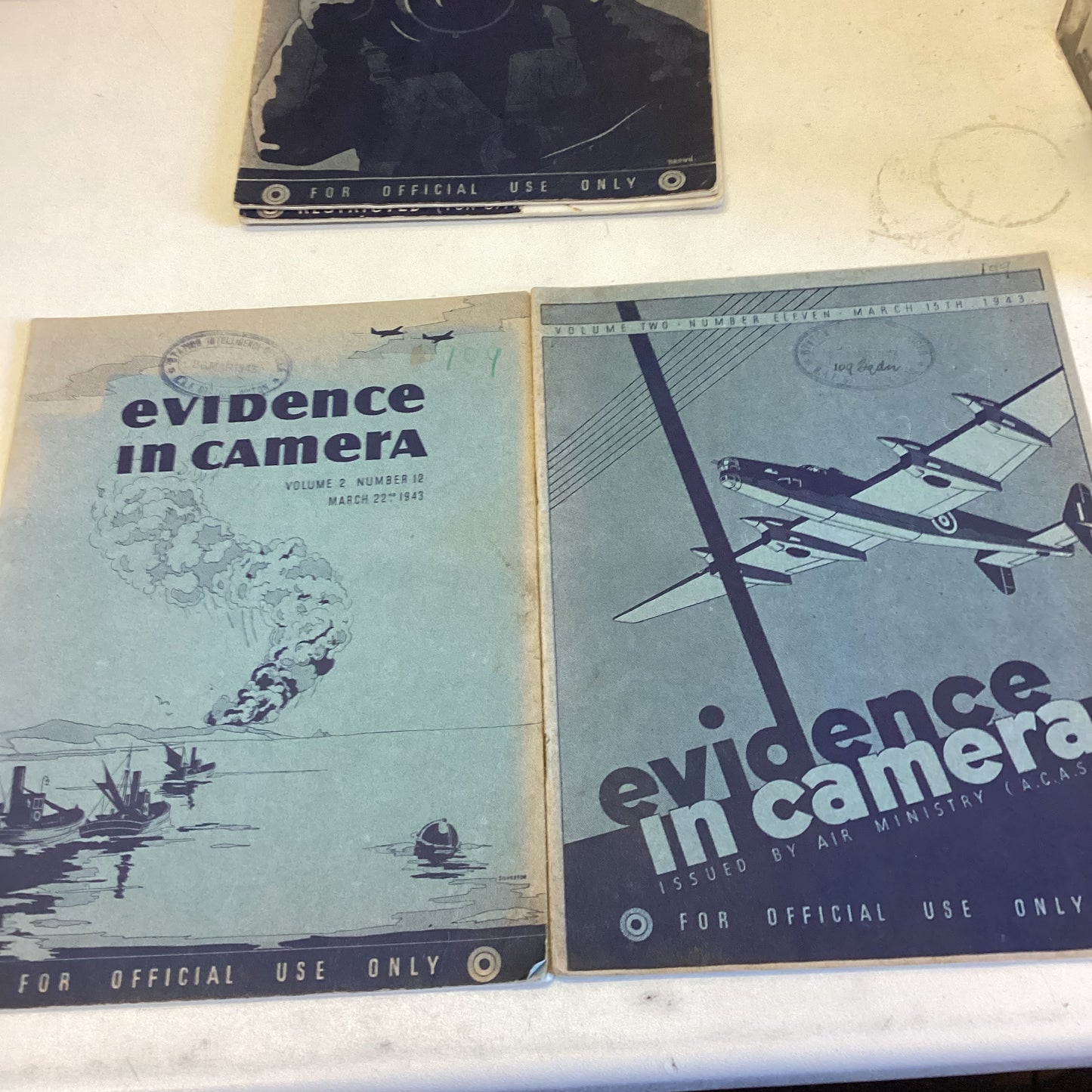 Evidence In Camera Issued By Air Ministry Selection of 9 Ranging From Volume Two Number Five to Volume 7 No 1
