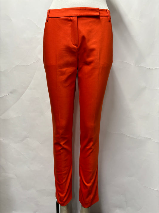 Reiss Red Cotton Blend Tailored Trouser 8