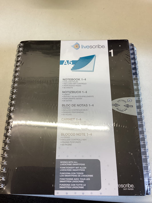 Livescribe Notepad A5 Four Pack College Ruled Notebook 1 to 4