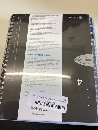 Livescribe Notepad A5 Four Pack College Ruled Notebook 1 to 4