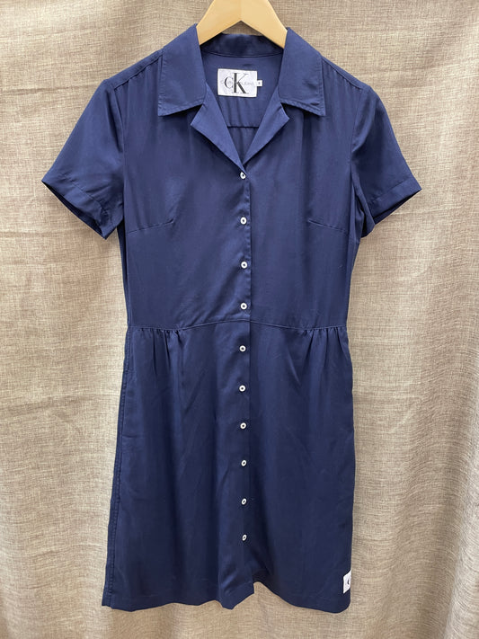Calvin Klein CK Jeans Navy Blue Short Sleeve Shirt Dress Small