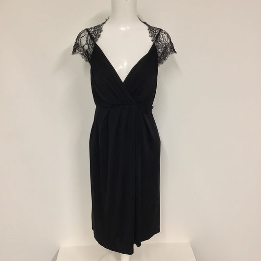 Séraphine Luxe Black Lacey Wrap Dress Size 10