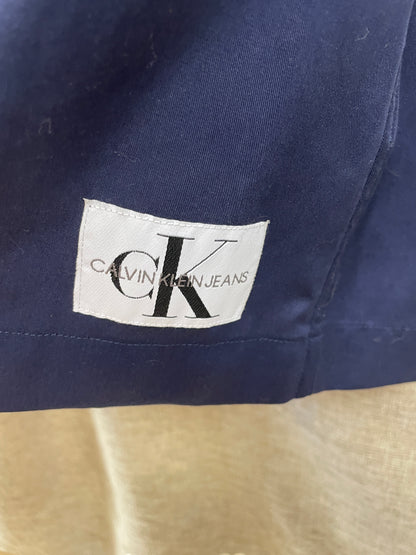 Calvin Klein CK Jeans Navy Blue Short Sleeve Shirt Dress Small