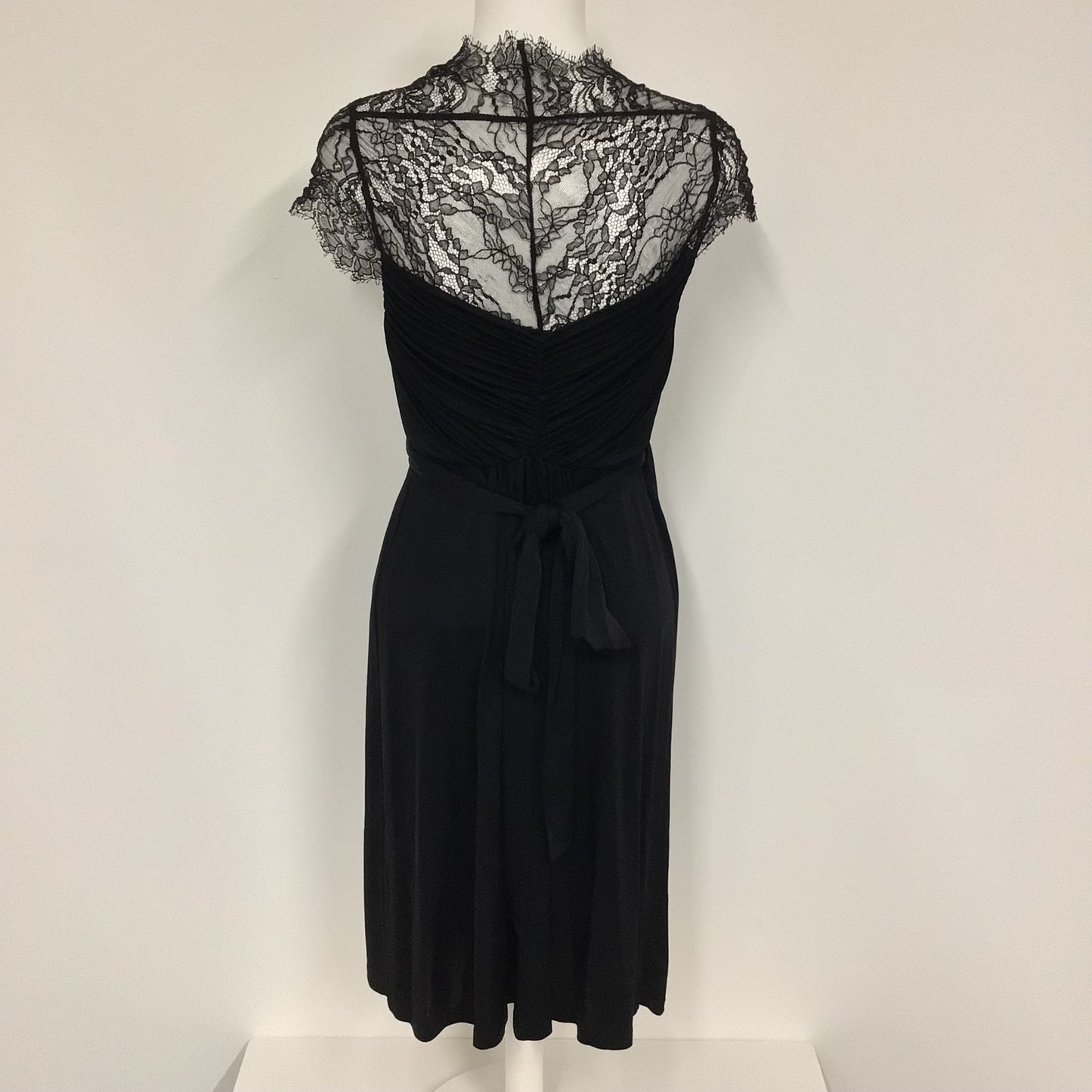 Séraphine Luxe Black Lacey Wrap Dress Size 10