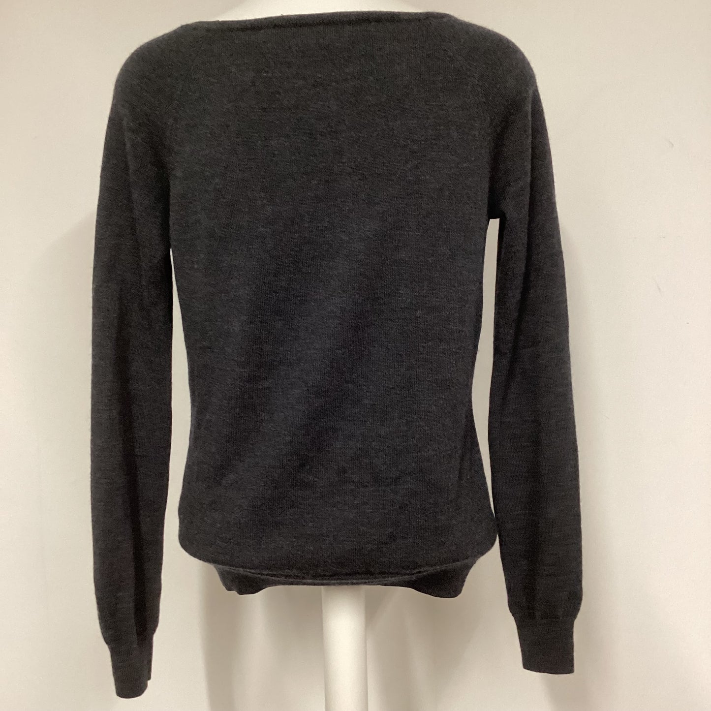 AllSaints Kayo Grey Silk Wool Jumper Size 14