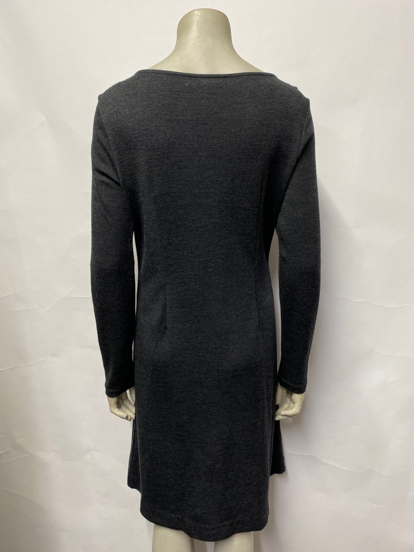 Ann Taylor Grey Thick Jersey Mid Length Dress Medium
