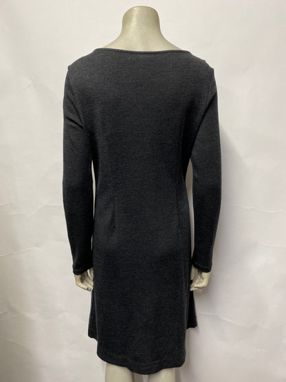Ann Taylor Grey Thick Jersey Mid Length Dress Medium