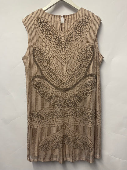 All Saints Pale Pink Illisha Emb Sequin Sleeveless Dress 10