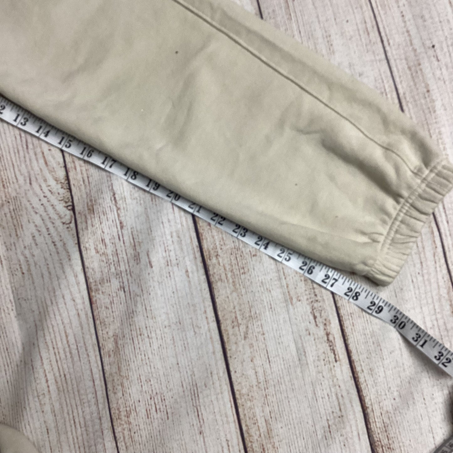 Folk Clothing Cream Cotton Joggers Size 4 (W32inch)