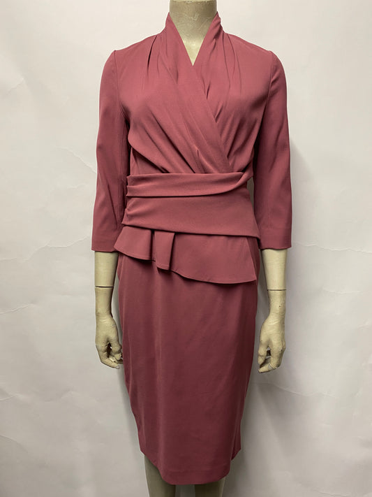 The Fold Pink Smart Mid Length Dress 8