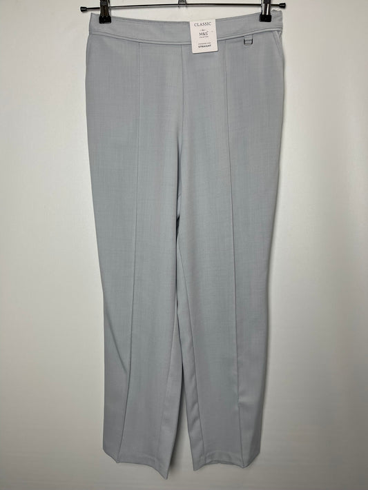 BNWT M&S Blue Classic Trousers 10 Short