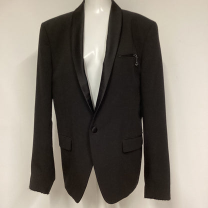 Diesel Industry Black Blazer W/ Zip Chest Pocket Size XL