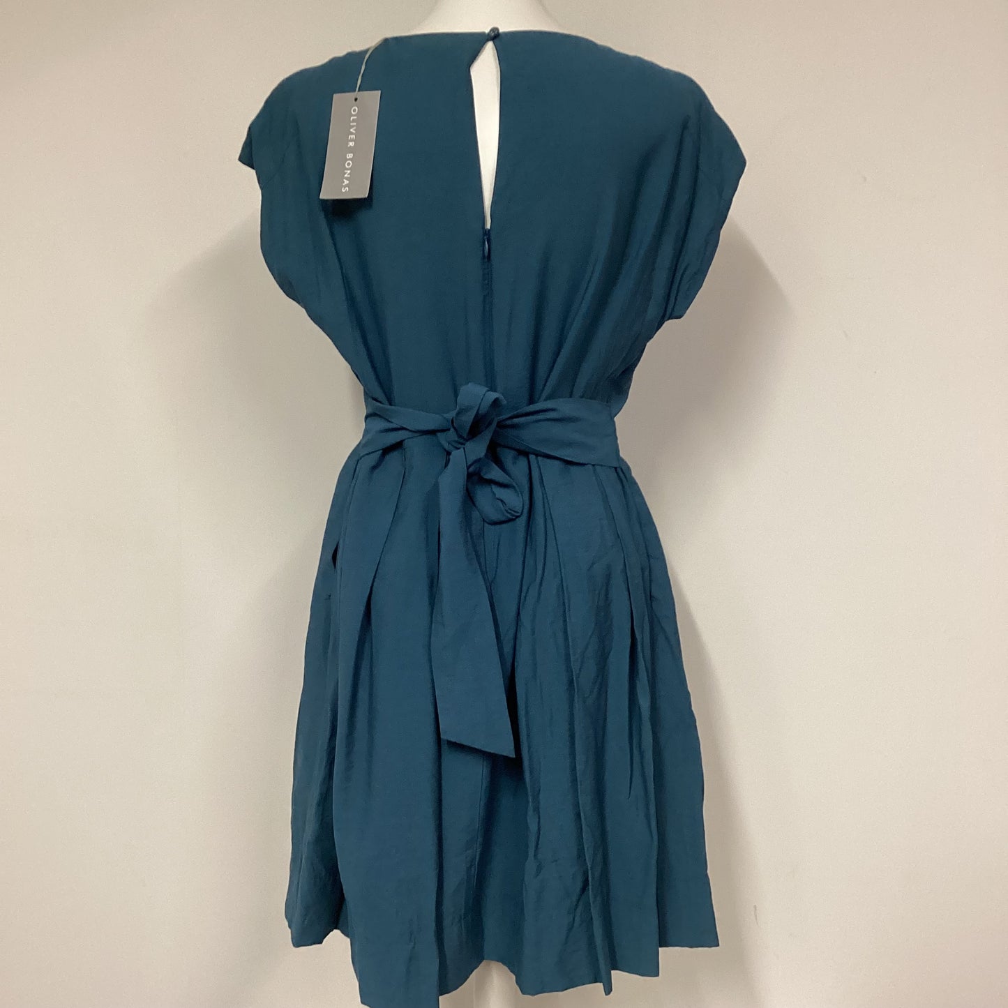 BNWT Oliver Bonas Blue Teal Dress W/ Pockets Size 14