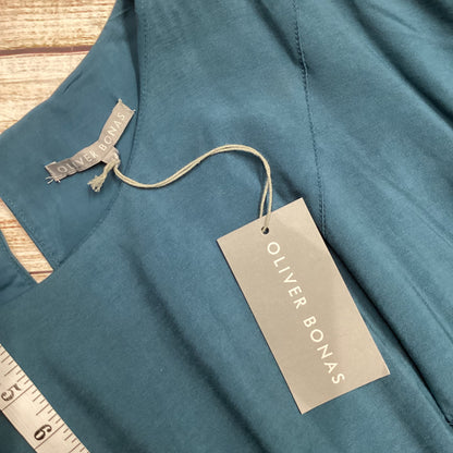 BNWT Oliver Bonas Blue Teal Dress W/ Pockets Size 14