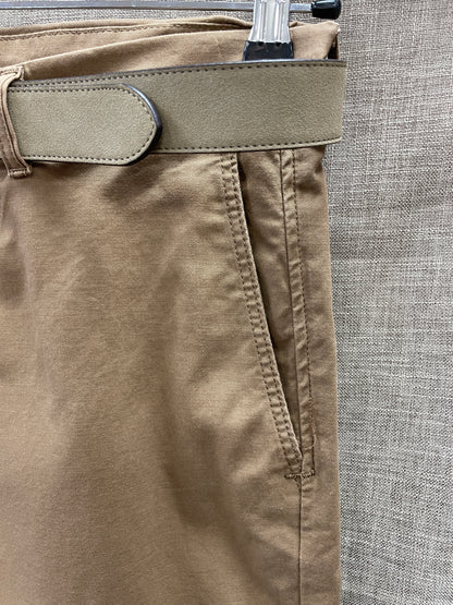 Zara New with Tags Tan Brown Skinny Trousers with Belt EUR 40