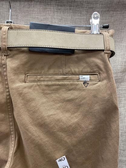 Zara New with Tags Tan Brown Skinny Trousers with Belt EUR 40