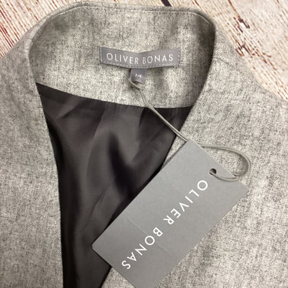 BNWT Oliver Bonas Grey Wool Wrap Dress Size 14