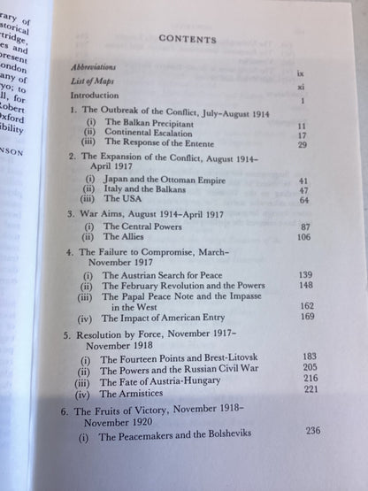 The First World War and International Politics David Stevenson