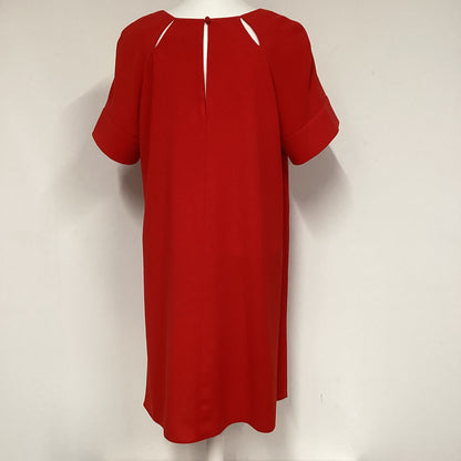 Phase Eight Red Cut Out Dress W/ Pockets Size 12