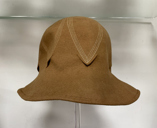 Lincoln Bennett Vintage Camel Brown Felt Bucket Hat 55 cm