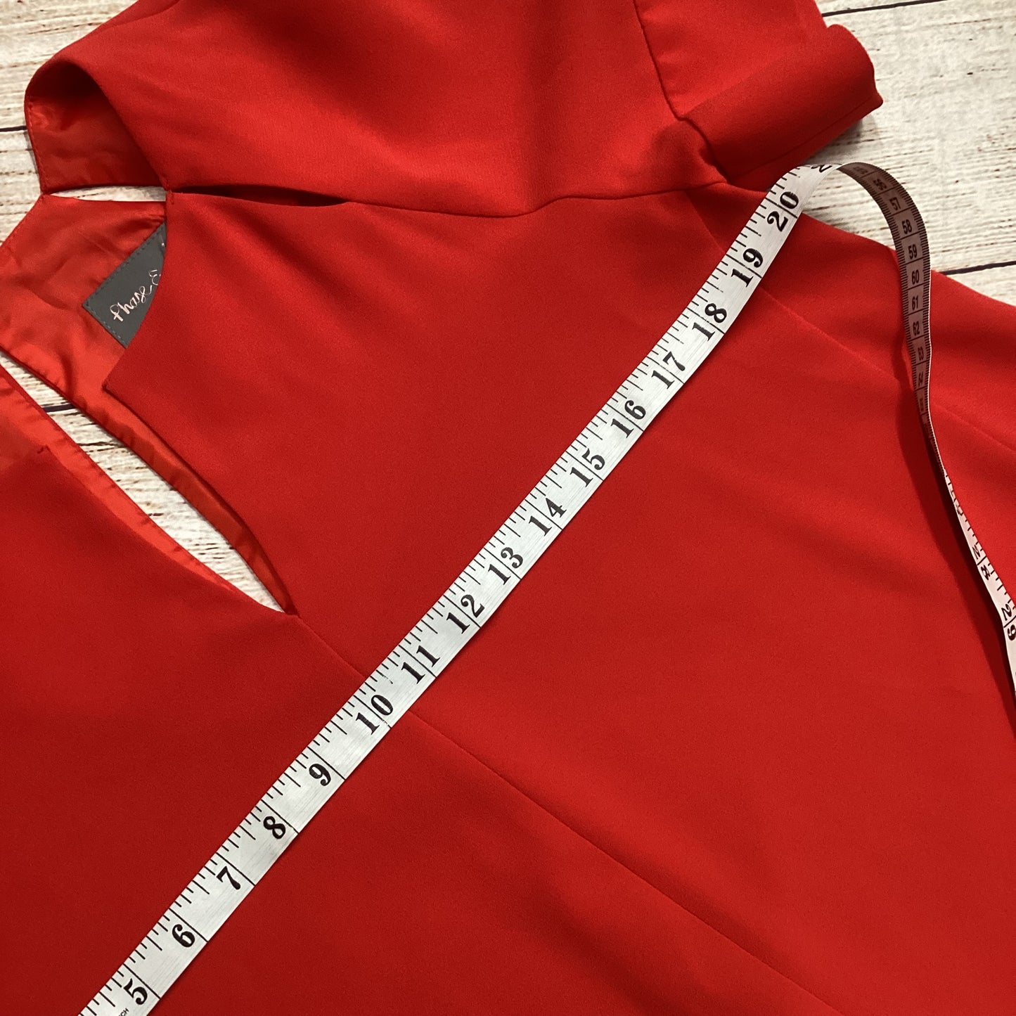 Phase Eight Red Cut Out Dress W/ Pockets Size 12