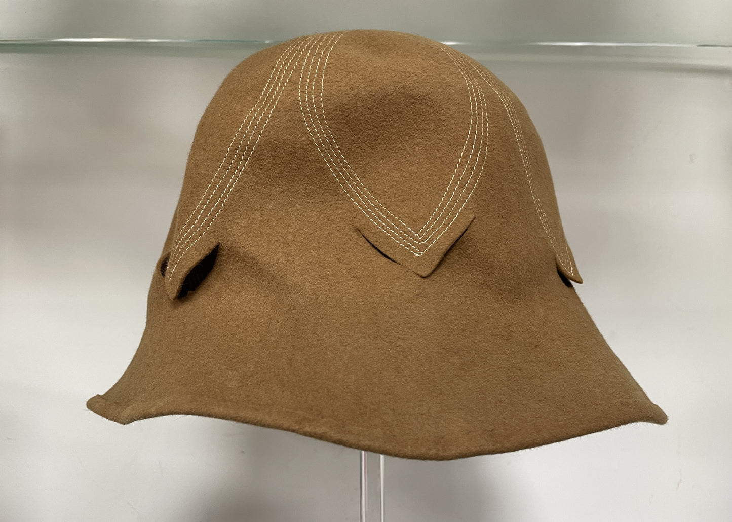 Lincoln Bennett Vintage Camel Brown Felt Bucket Hat 55 cm