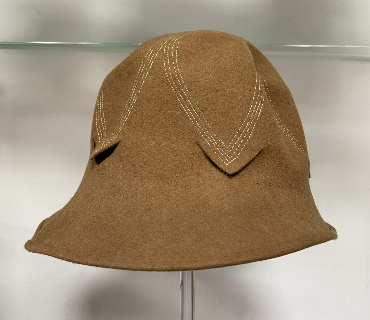 Lincoln Bennett Vintage Camel Brown Felt Bucket Hat 55 cm