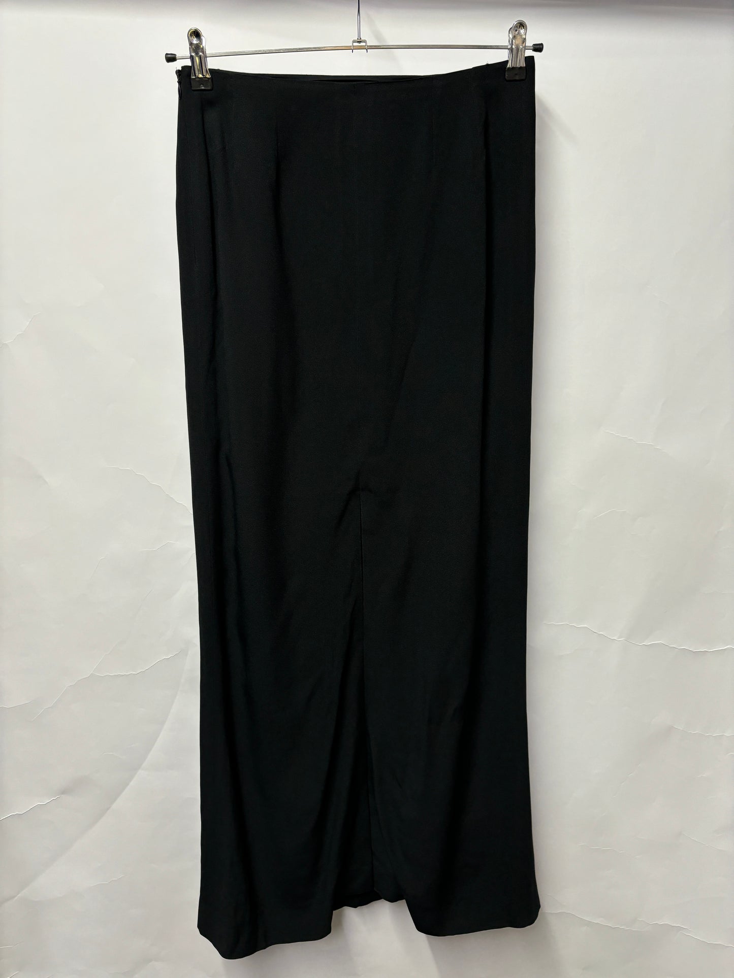 Yves Saint Laurent Rive Gauche Vintage Black Maxi Skirt with Slit 8/IT 40