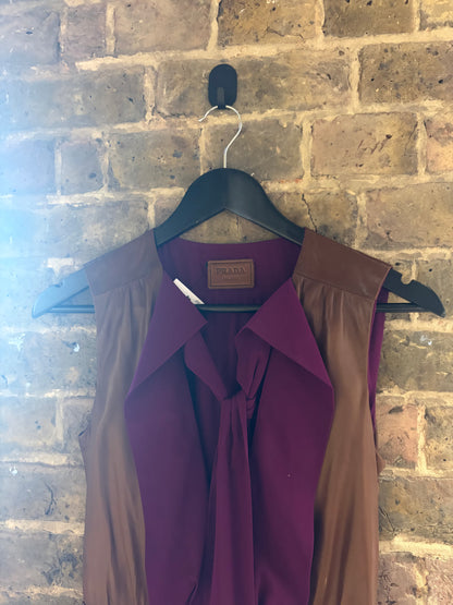 Prada Brown & Plum Dress, Small