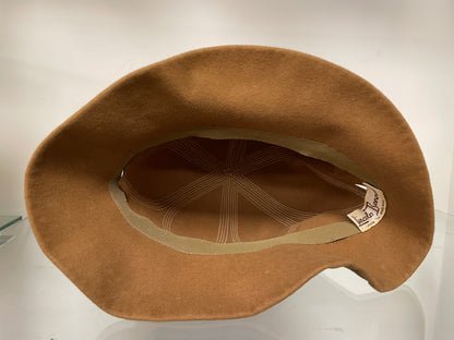 Lincoln Bennett Vintage Camel Brown Felt Bucket Hat 55 cm