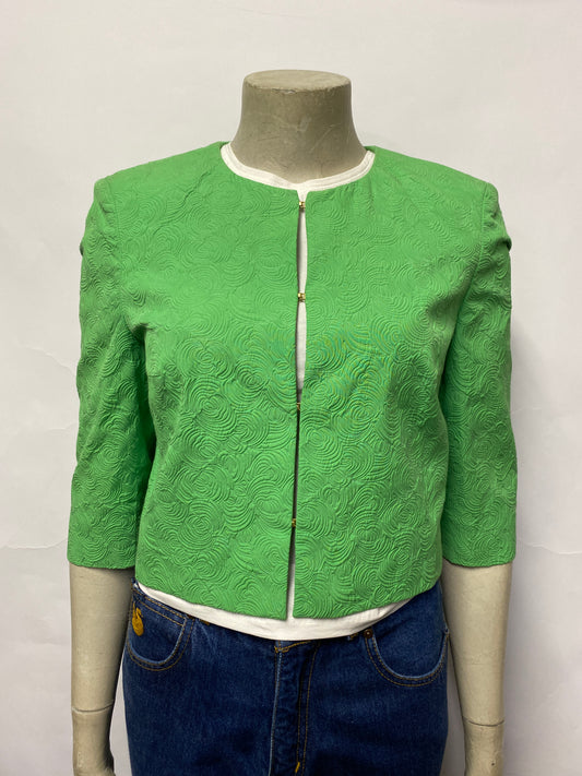 Boss Green Cropped Embossed Cotton Jacket 8 BNWT