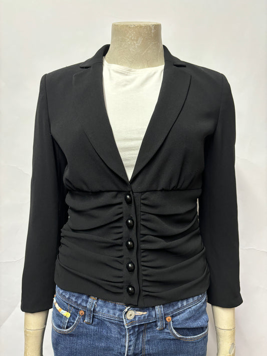 Moschino Cheap and Chic Black Ruched Blazer 10