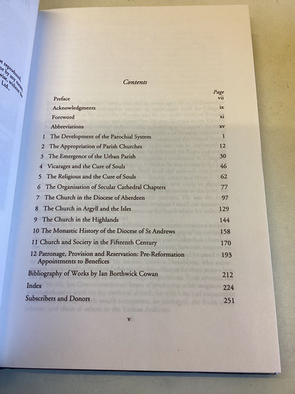 The Medieval Church In Scotland Ian B Cowan Edited By James Kirk