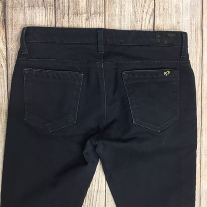 Reiss 1971 Navy Blue Grace Jeans w/Zip Detail Size S