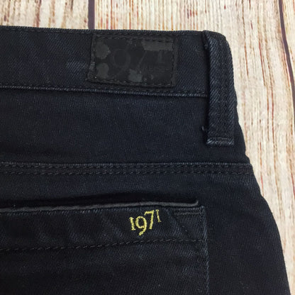 Reiss 1971 Navy Blue Grace Jeans w/Zip Detail Size S