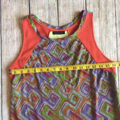 Custo Barcelona Y2K Multi Orange Purple Green Rainbow Tank Top Size Ch 32 (approx.)