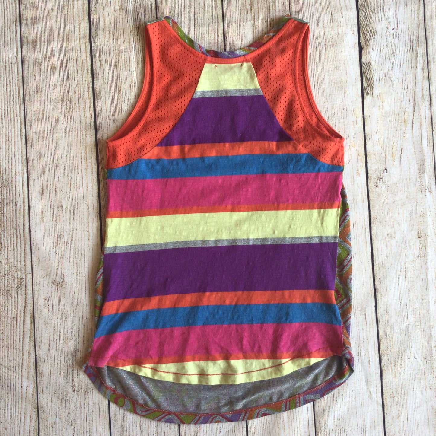 Custo Barcelona Y2K Multi Orange Purple Green Rainbow Tank Top Size Ch 32 (approx.)