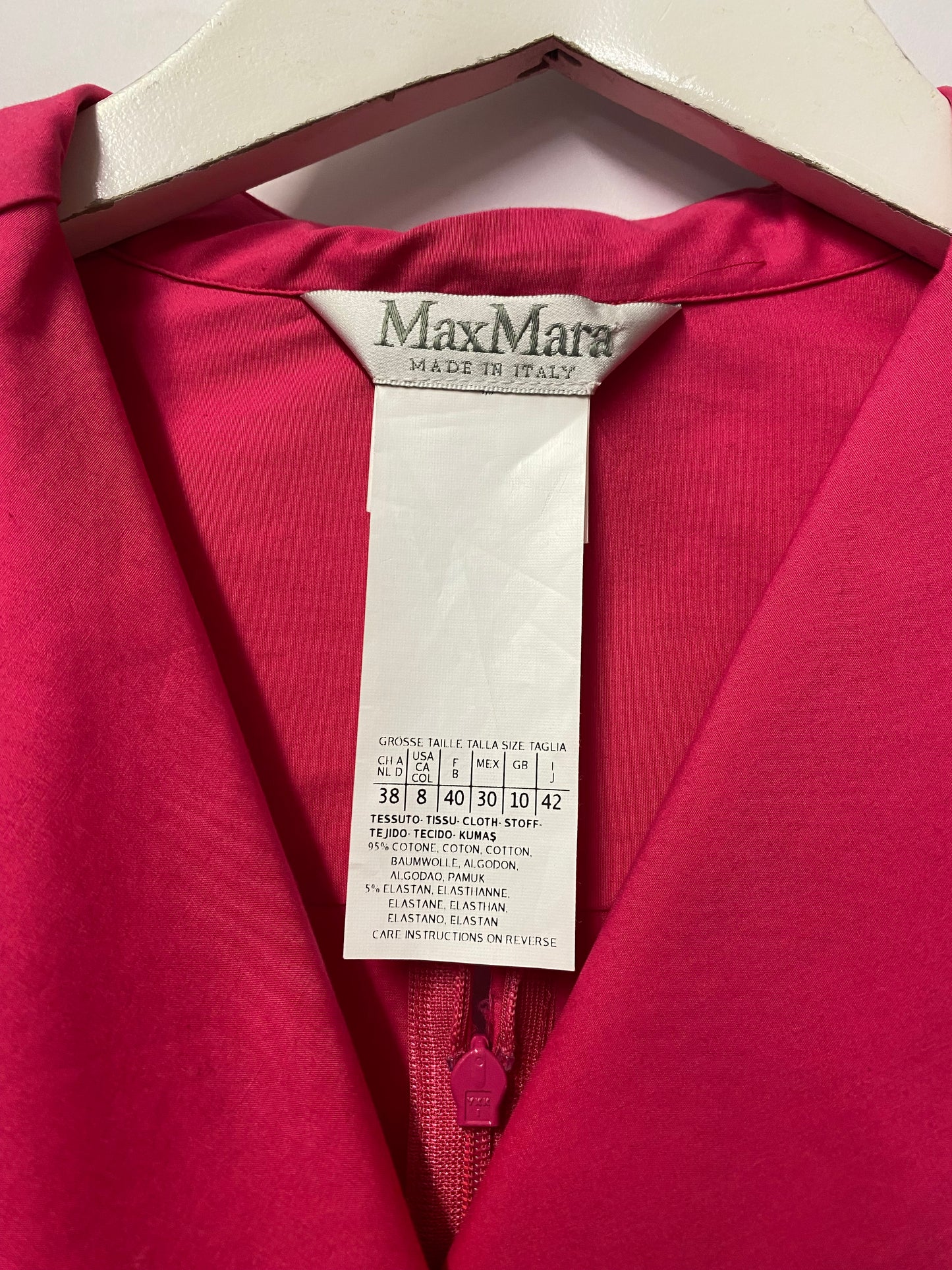 MaxMara Hot Pink Ruched Dress Size 10