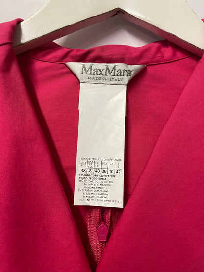 MaxMara Hot Pink Ruched Dress Size 10