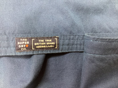 New with Tags Super Dry Blue Short Sleeve Shirt Medium Regular Fit