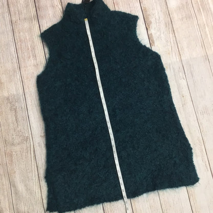 BNWT M&S Autograph Teal Peacock Wool Mohair Blend Sleeveless Jumper Knit Size 16