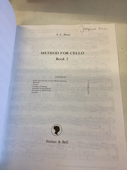 Method For Cello A C Piatti Book 2