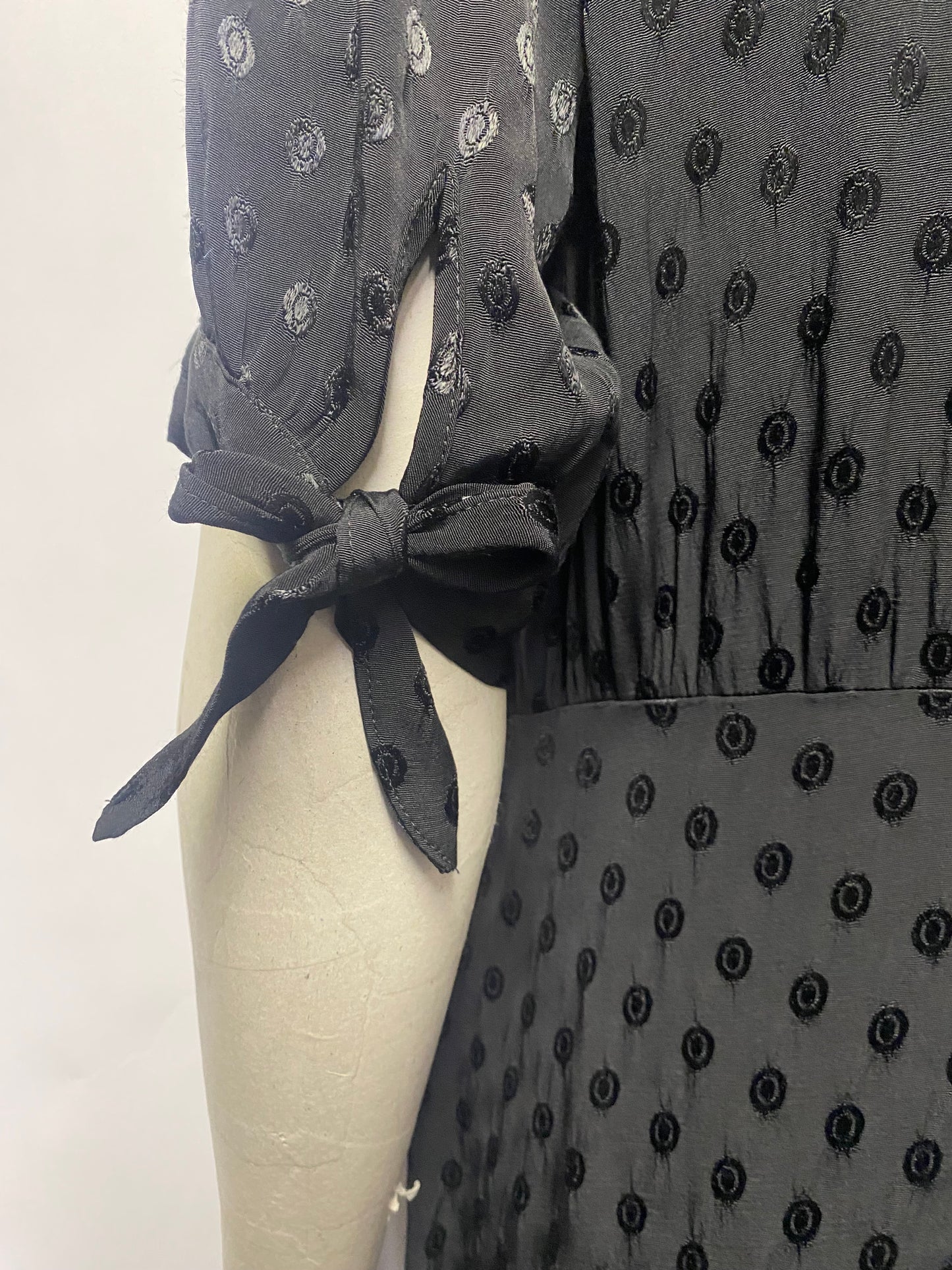 Maeve by Anthropologie Black Polka Dot Maxi Dress 12