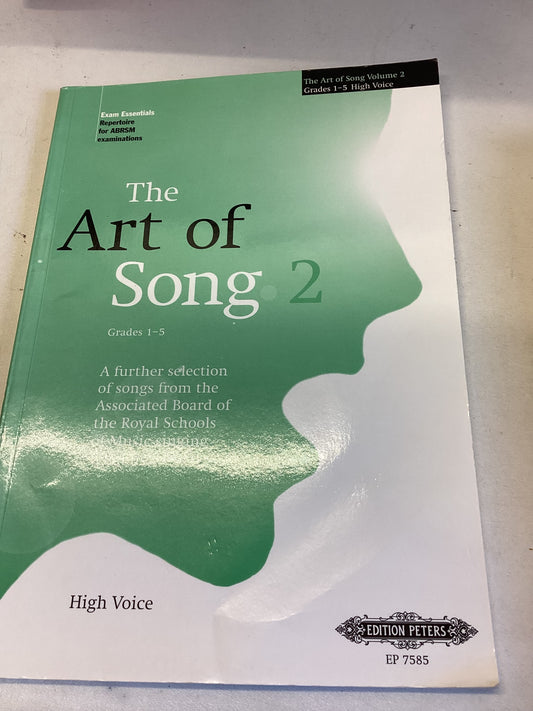 The Art of Song 2 Grades `1 - 5 High Voice