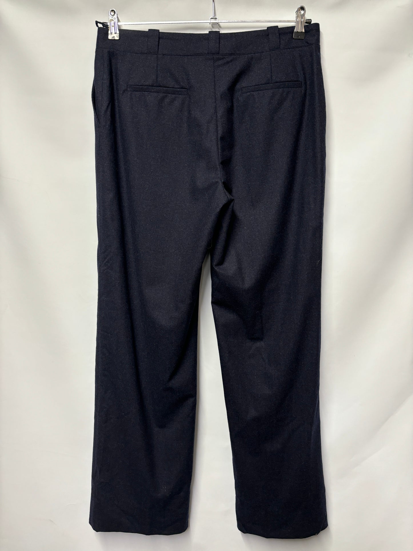 Loro Piana Navy Wool Blend Trousers 14