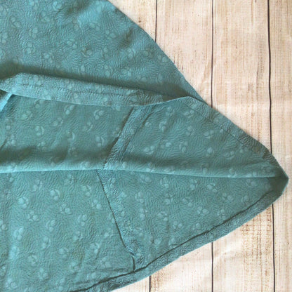 Vintage Teal Green Blue Dress w/Cape Size Ch35”