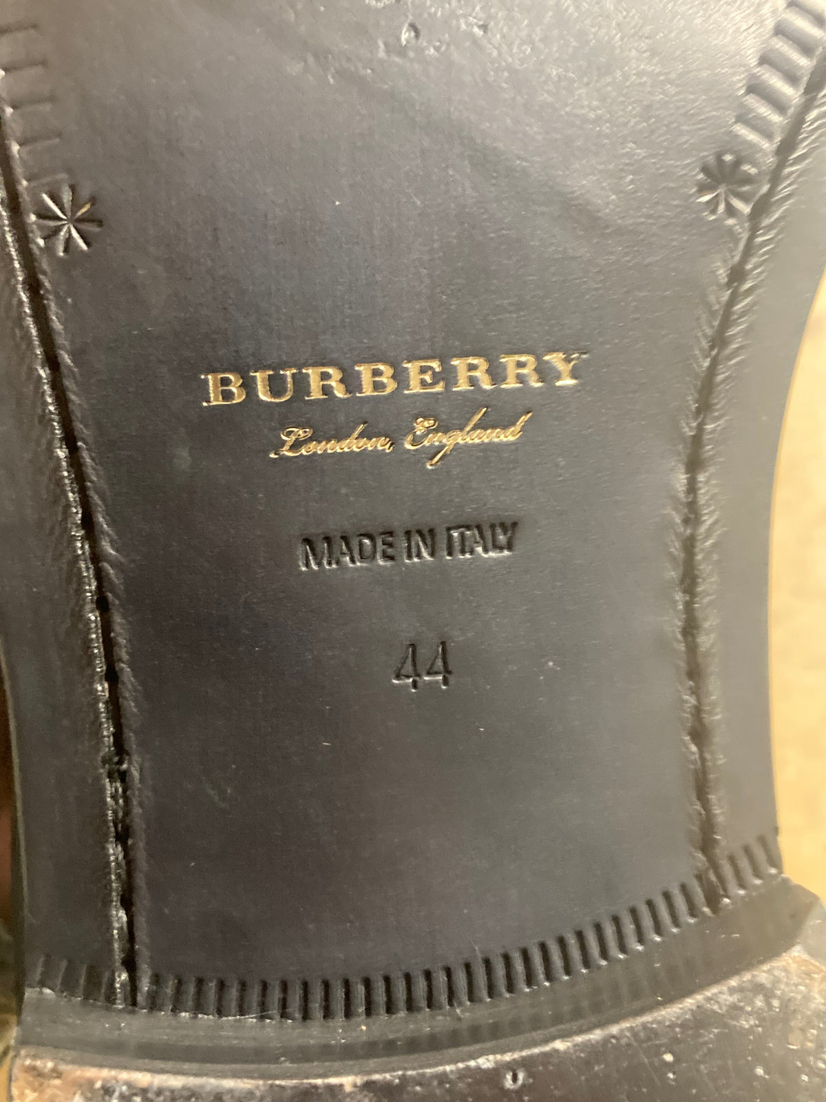 Burberry Navy/Brown Kiltie Loafers Size 44