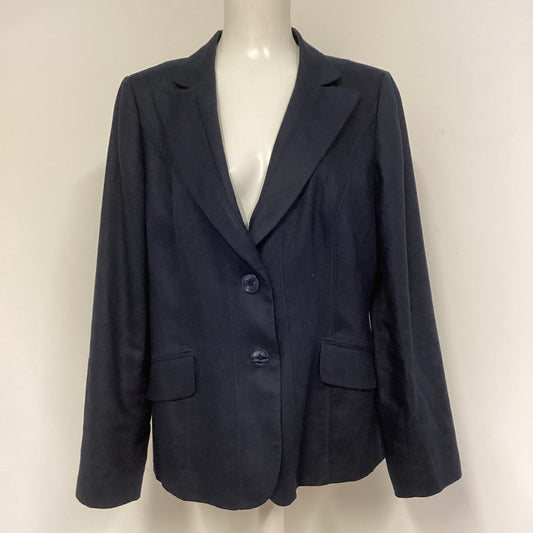 Planet Navy Blue 100% Linen Blazer Size 16