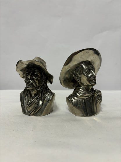 Vagabond House Pewter The Bandit and The Ranger Salt and Pepper Set